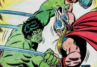 Hulk luta contra Thor nos quadrinhos da Marvel