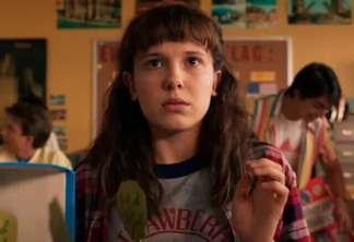 Millie Bobby Brown como Eleven na 4ª temporada de Stranger Things