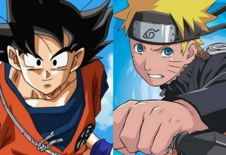Naruto e Goku trocam de lugares em arte épica de seus criadores