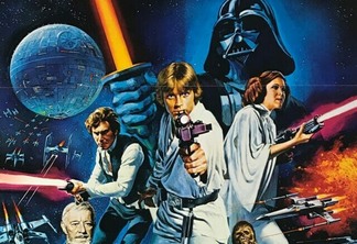 Pôster do primeiro filme de Star Wars, em 1977