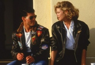 Tom Cruise e Kelly McGillis em Top Gun