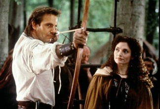Kevin Costner e Mary Elizabeth Mastrantonio em Robin Hood: O Príncipe dos Ladrões