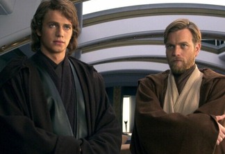 Hayden Christensen e Ewan McGregor em Star Wars