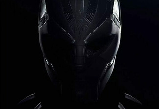 Máscara do Pantera Negra em pôster de Wakanda Para Sempre.