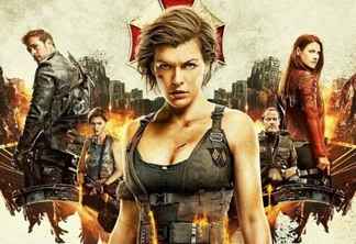 Milla Jovovich como Alice em pôster de Resident Evil.
