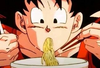 Goku comendo em Dragon Ball Z