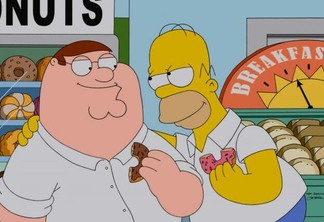 Peter Griffin de Family Guy e Homer Simpson de Os Simpsons