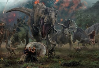 Cena de Jurassic World: Reino Ameaçado.
