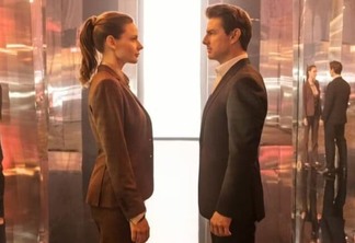 Rebecca Ferguson e Tom Cruise em Missão Impossível