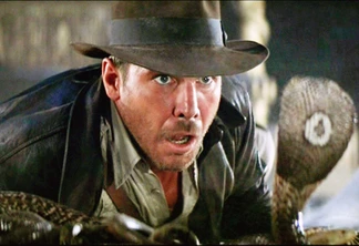 Harrison Ford em Indiana Jones em Os Caçadores da Arca Perdida