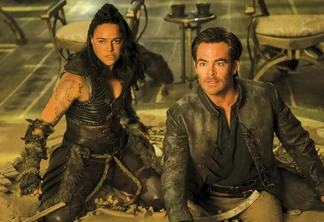 Michelle Rodriguez e Chris Pine em Dungeons & Dragons: Honra entre Ladrões
