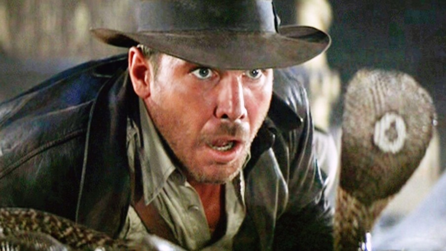 Harrison Ford em Indiana Jones em Os Caçadores da Arca Perdida