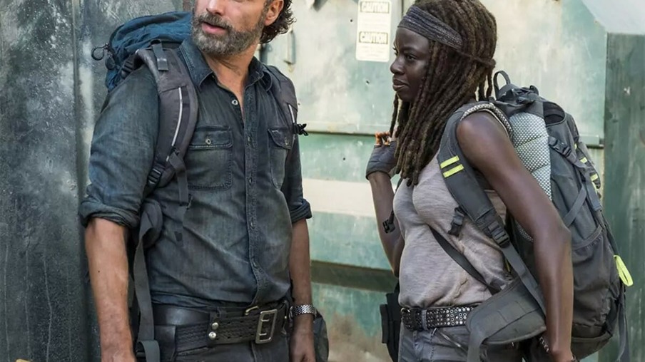 Rick e Michonne em The Walking Dead