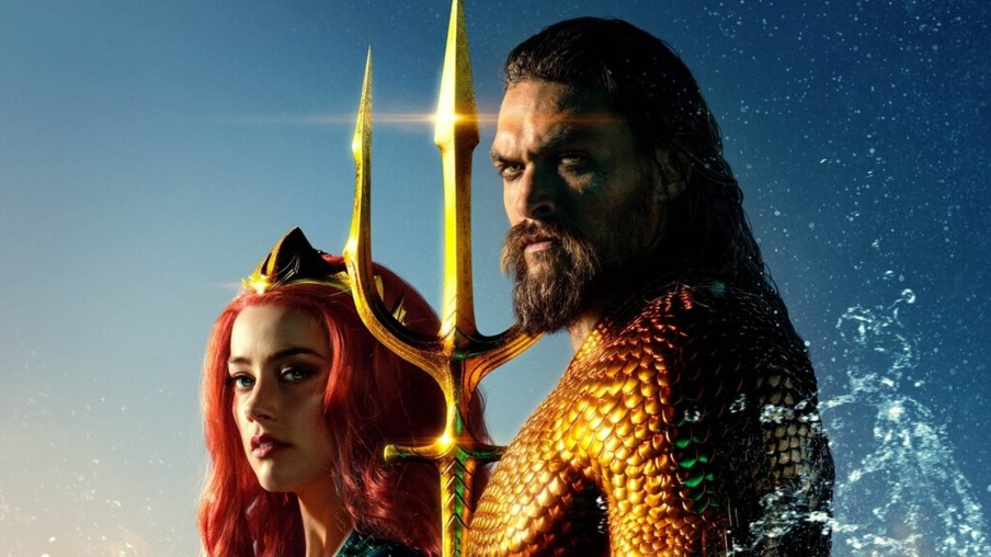Amber Heard e Jason Momoa em Aquaman