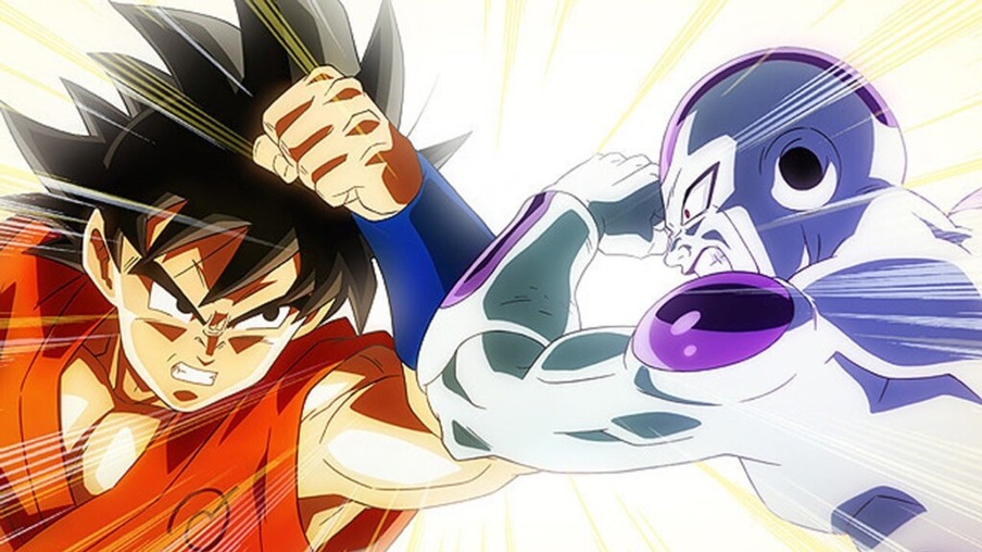 Goku vs Freeza em Dragon Ball.