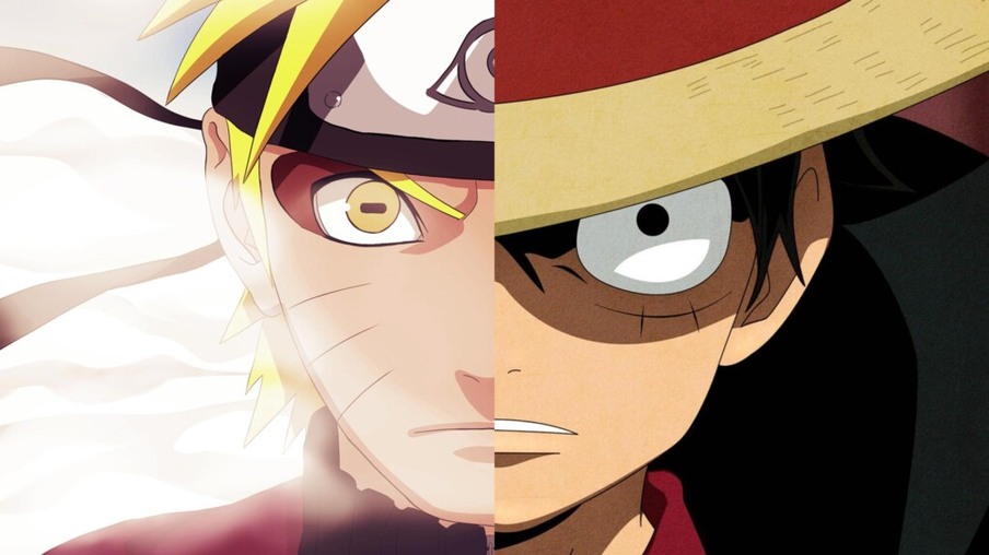 Protagonistas de Naruto e One Piece.