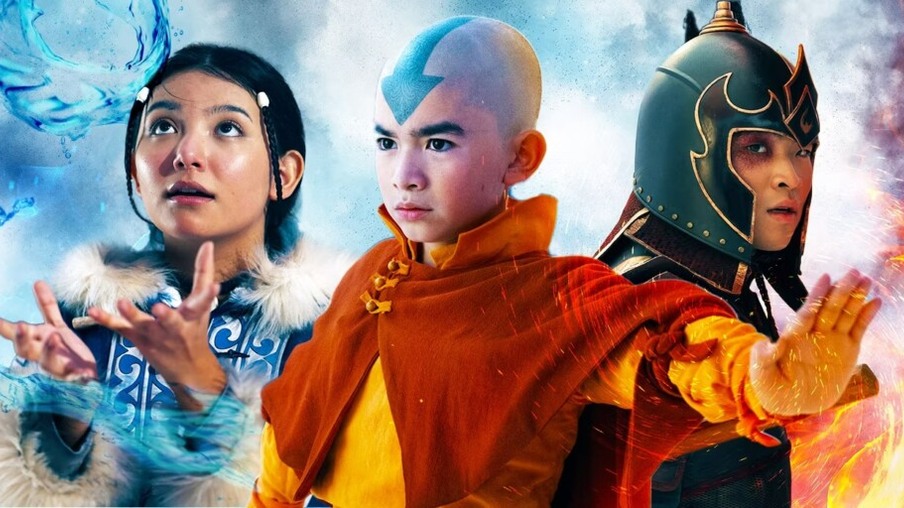 Katara, Aang e Zuko em Avatar: O Último Mestre do Ar