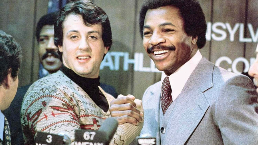 Sylvester Stallone e Carl Weathers em Rocky