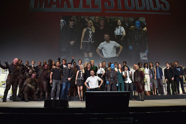 Kevin Feige com diretores e elencos do universo Marvel na Comic-Con