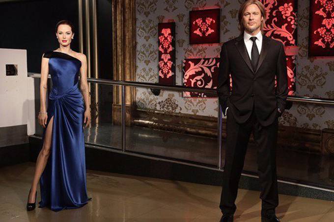As estátuas recém-separadas de Angelina Jolie e Brad Pitt no Madame Tussauds, em Londres