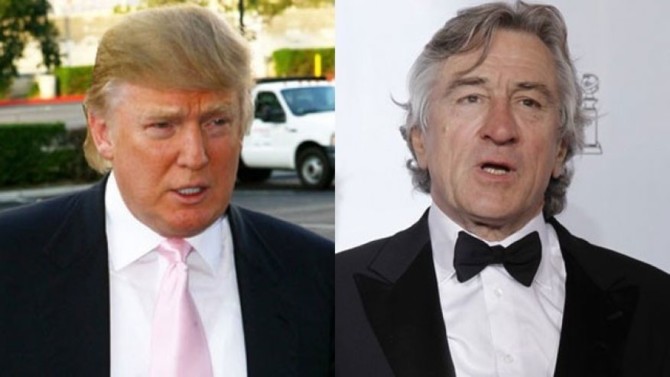 Donald Trump (esquerda) e Robert De Niro