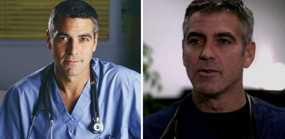 George Clooney em 1999 e 2009