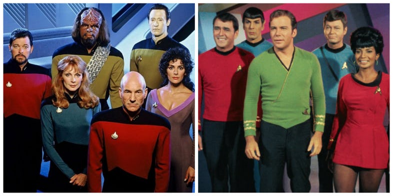 As duas primeiras tripulações de Star Trek