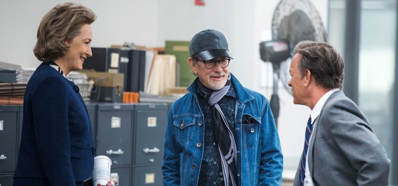 Steven Spielberg no set de The Post
