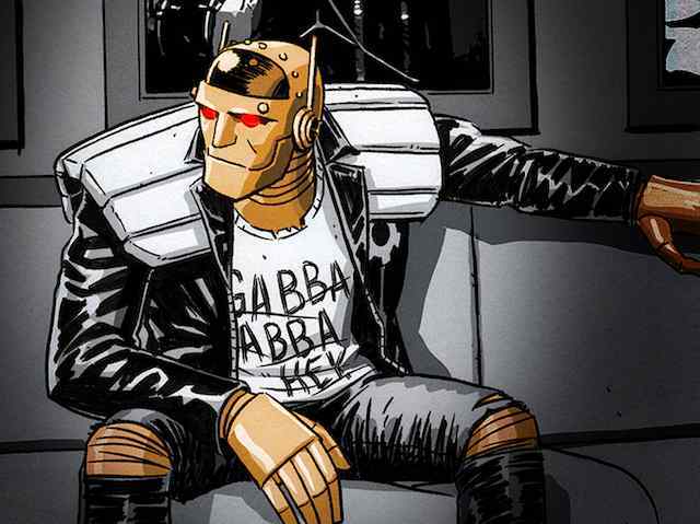 Robotman, membro da Patrulha do Destino.