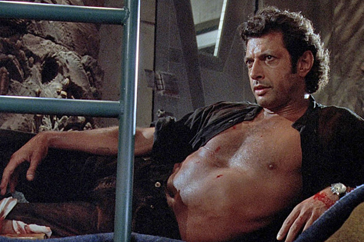 Jeff Goldblum na clássica cena de Jurassic Paark