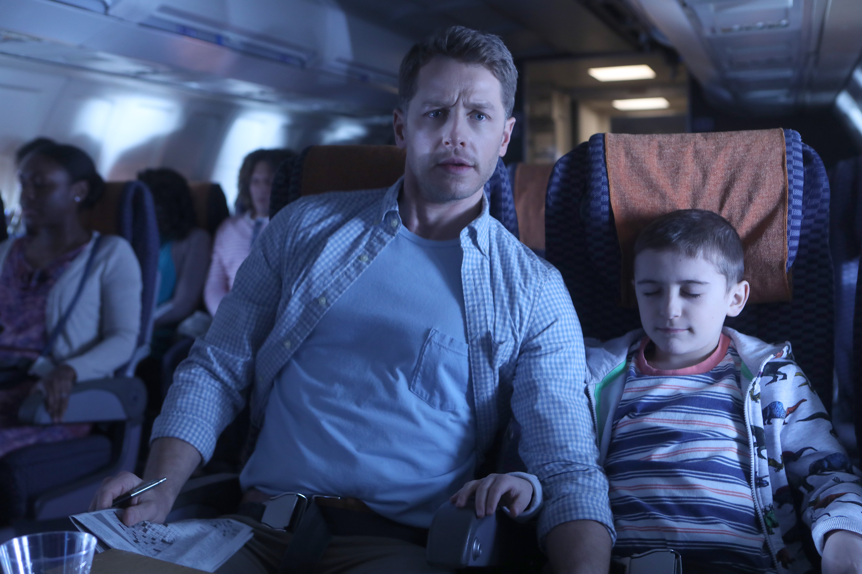 MANIFEST -- "Pilot" -- Pictured: (l-r) Josh Dallas as Ben Stone, Jack Messina as Cal Stone -- (Photo by: Craig Blankenhorn/NBC/Warner Brothers)