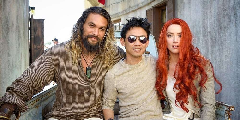 Aquaman | Jason Momoa, Amber Heard e James Wan em novas fotos de bastidores