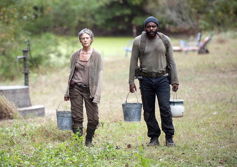Carol (Melissa Suzanne McBride) and Tyreese (Chad Coleman) - The Walking Dead _ Season 4, Episode 14 - Photo Credit: Gene Page/AMC