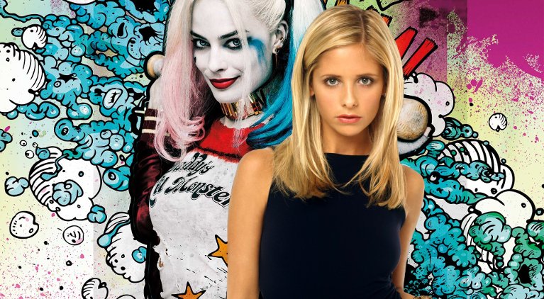 Atriz de Buffy, a Caça-Vampiros se fantasia de Arlequina no Dia das Bruxas