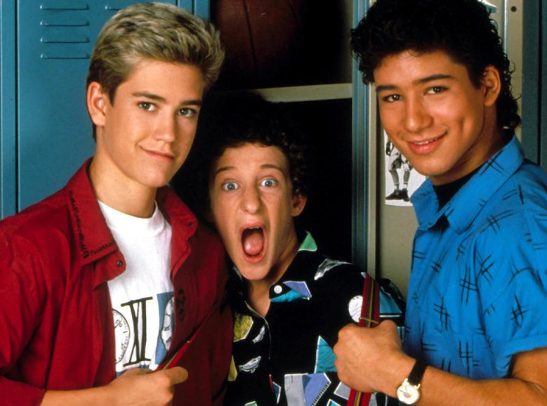 Editorial use only. No book cover usage.
Mandatory Credit: Photo by Moviestore/REX/Shutterstock (1623055a)
Saved By The Bell: Hawaiian Style ,  Mark Paul Gosselaar,  Dustin Diamond,  Mario Lopez
Film and Television