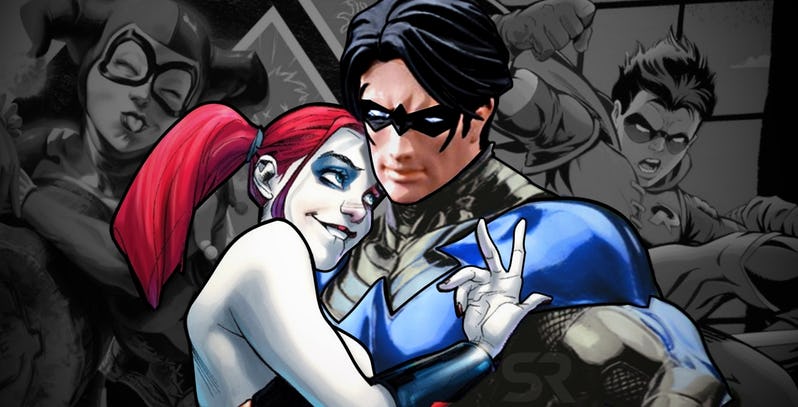 Asa Noturna e Arlequina se casam em futuro do Universo DC