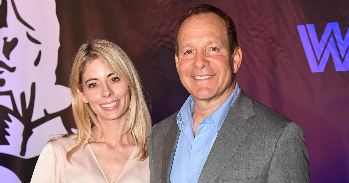 LAS VEGAS, NV - SEPTEMBER 13:  Journalist Emily Smith (L) and her fiance, actor Steve Guttenberg, attend Freestyle Releasing's world premiere of "Bigger" at the Orleans Arena on September 13, 2018 in Las Vegas, Nevada.  (Photo by Ethan Miller/Getty Images)