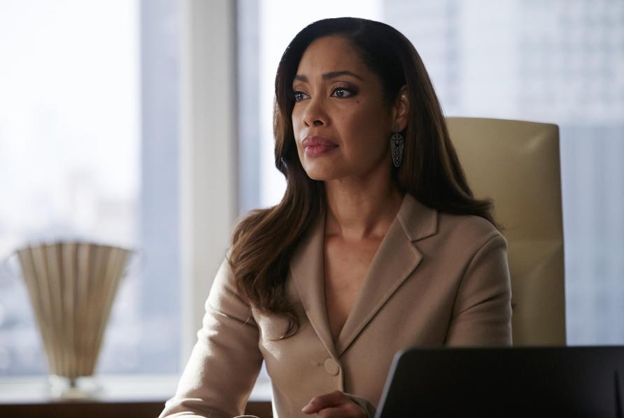 SUITS -- "The Hand That Feeds You" Episode 609 -- Pictured: Gina Torres as Jessica Pearson -- (Photo by: Ian Watson/USA Network)