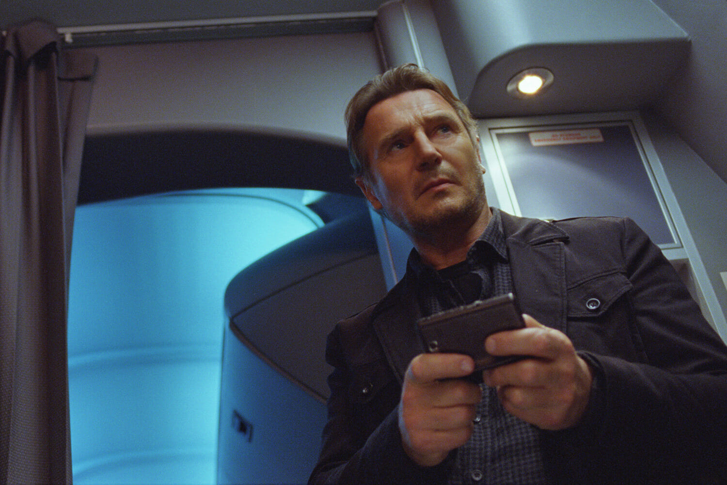 This image released by Universal Pictures shows Liam Neeson in a scene from "Non-Stop." (AP Photo/Universal Pictures)