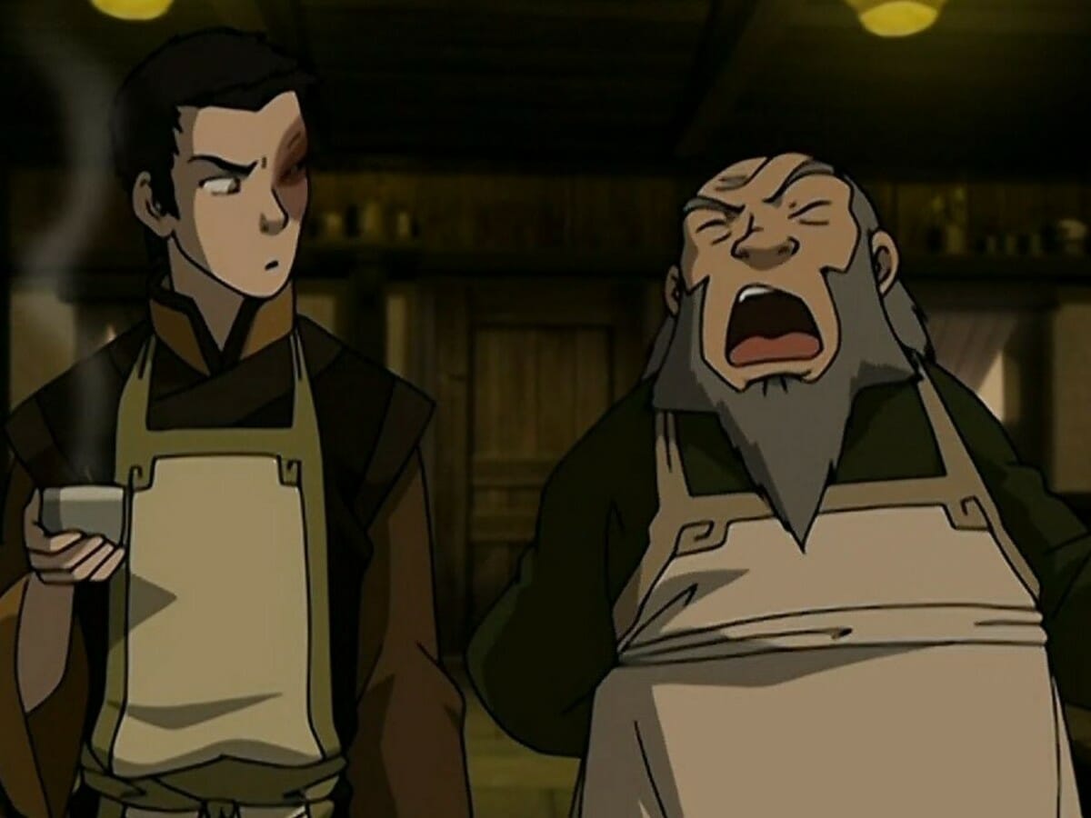 Zuko e tio Iroh em Avatar: A Lenda de Aang