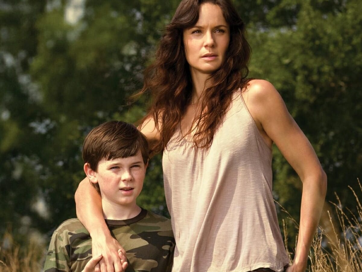 Lori e Carl em The Walking Dead