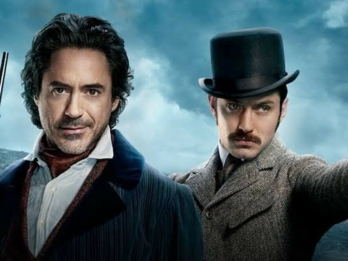 Robert Downey Jr. como Sherlock Holmes e Jude Law como Dr. Watson