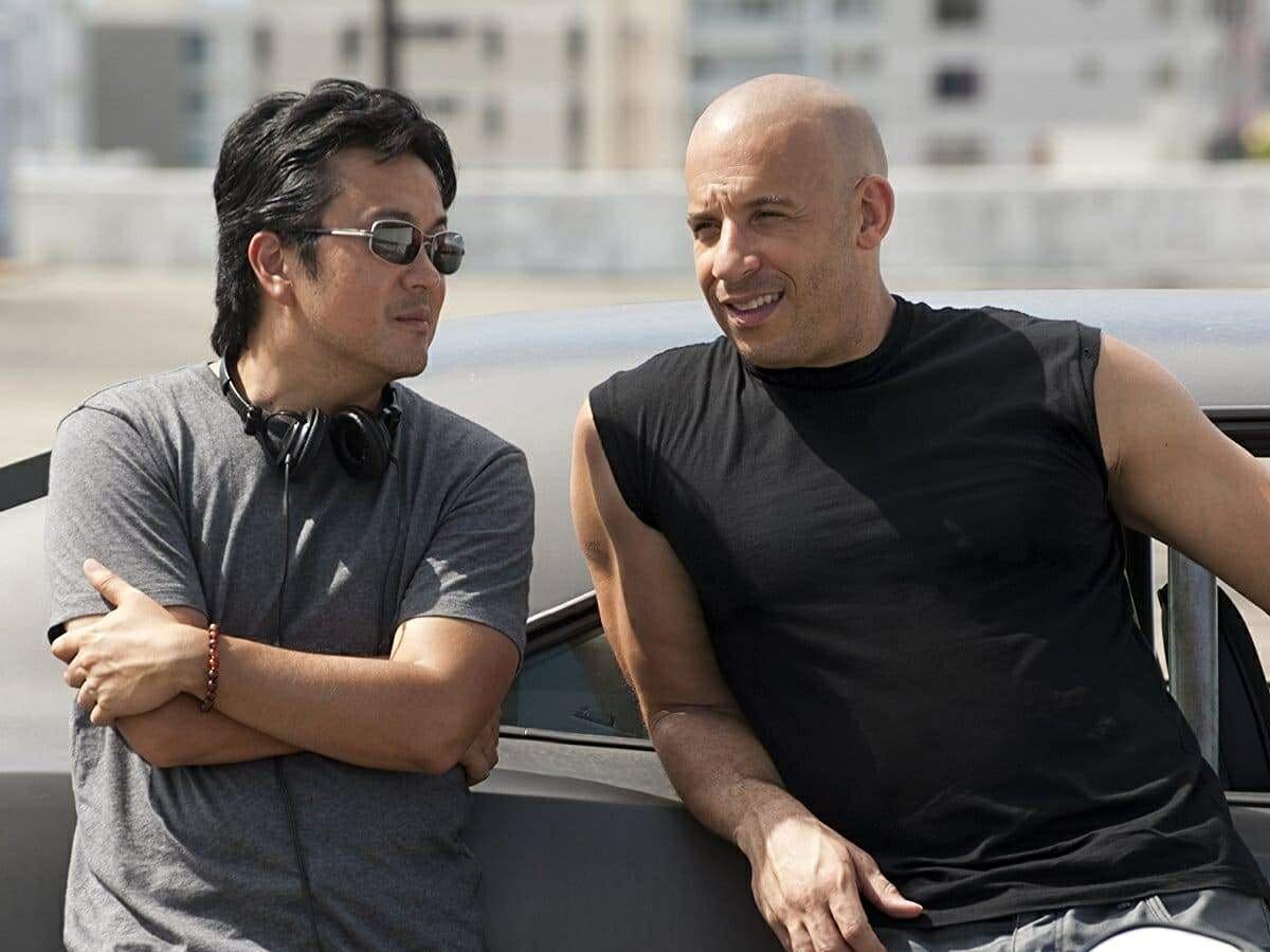 Justin Lin e Vin Diesel em Velozes e Furiosos