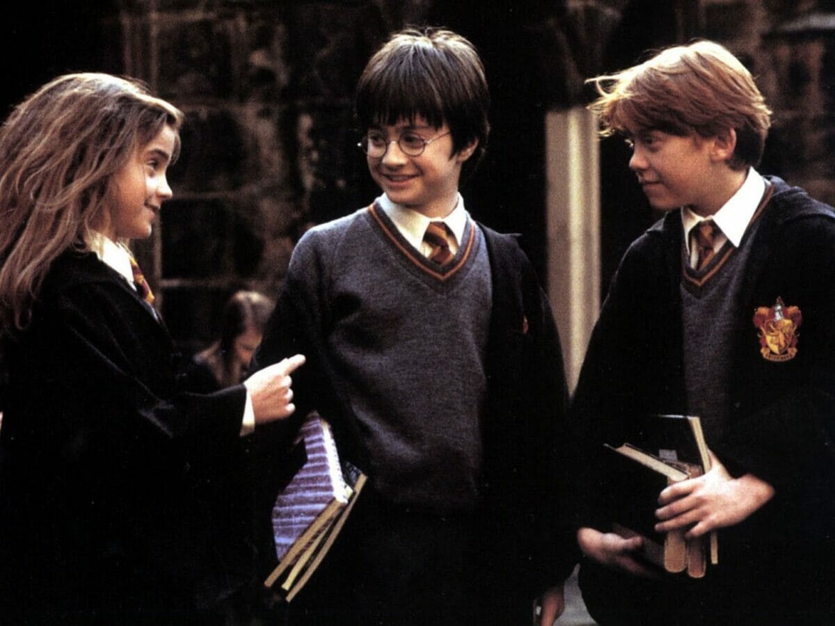 Trio principal de Harry Potter e a Pedra Filosofal