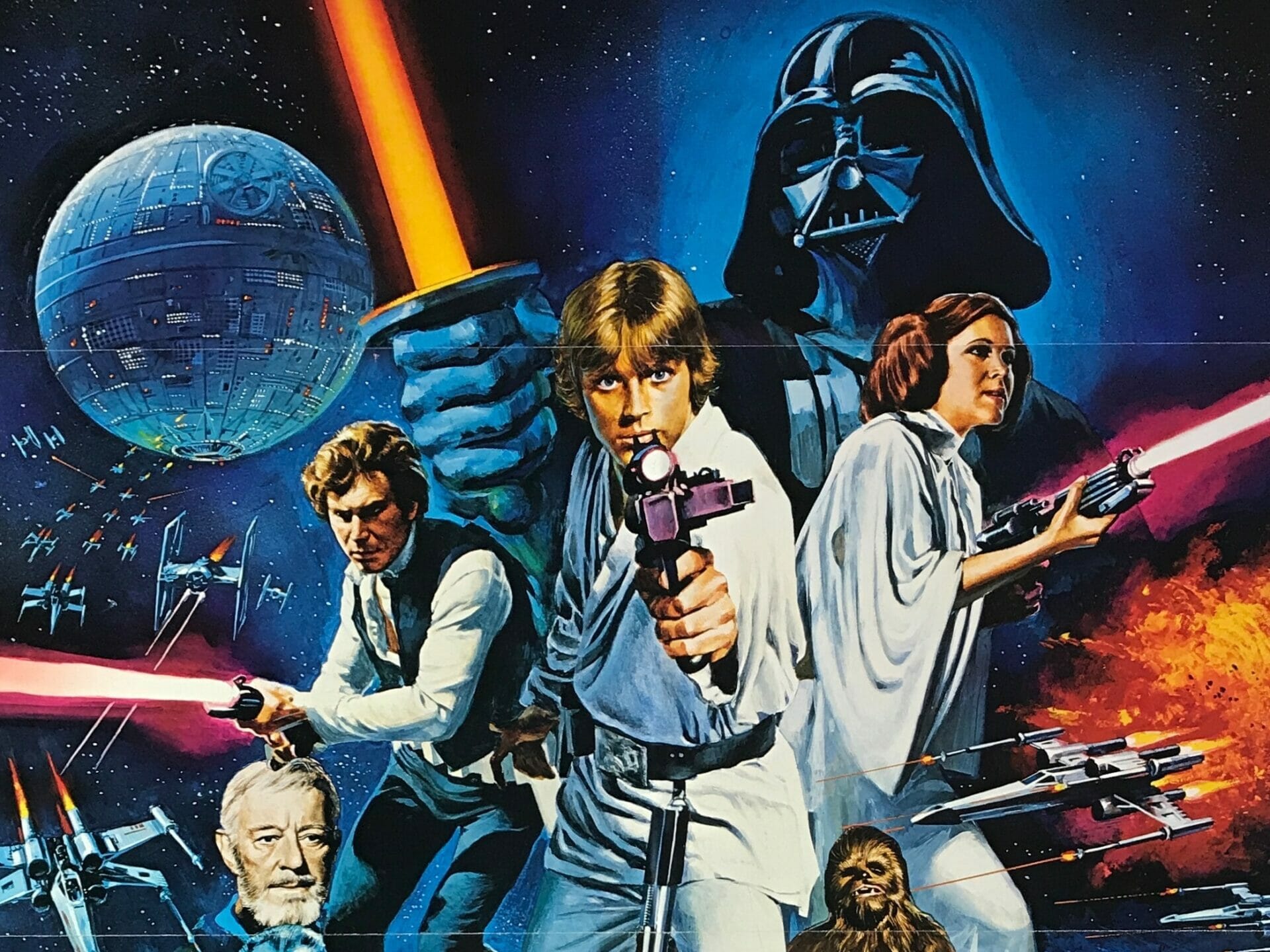 Pôster do primeiro filme de Star Wars, em 1977