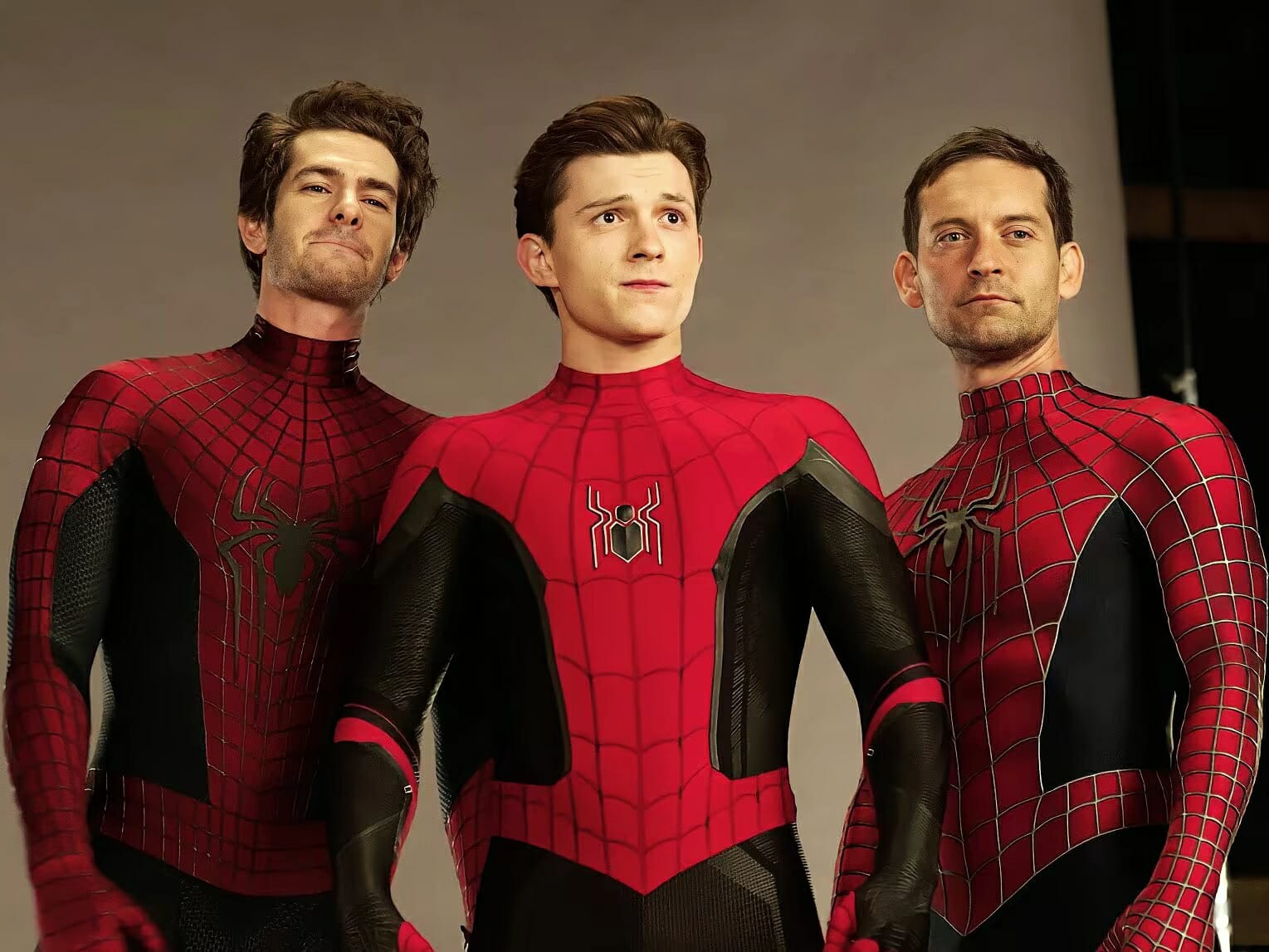 Andrew Garfield, Tom Holland e Tobey Maguire