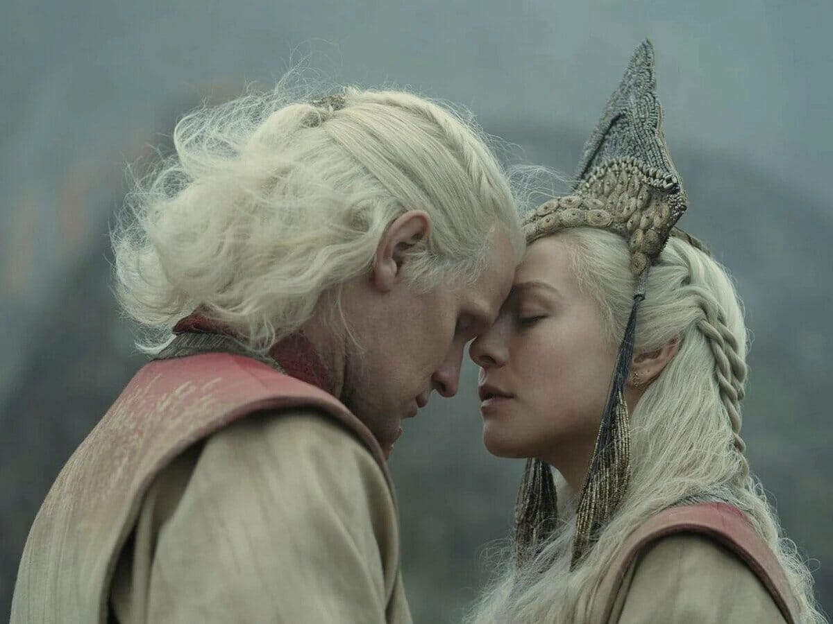 Matt Smith y Emma D'Arcy como Daemon y Rhaenyra Targaryen en House of the Dragon.